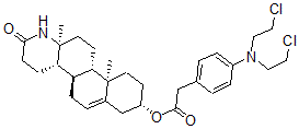 CAS#: 53039-94-4, 3-(((4-(Bis(2-Chloroethyl)Amino)Phenyl)Acetyl)Oxy)-17alpha-Aza-D-Homoandrost-5-En-17-One