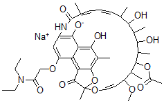 CAS#: 53109-90-3, 4-O-[2-(Diethylamino)-2-oxoethyl]-Rifamycin sodium salt