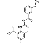 CAS#: 531519-01-4, 3,5-Diiodo-2-{[(3-Methoxybenzoyl)Carbamothioyl]Amino}Benzoic Acid