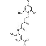 CAS 登录号：531535-40-7， 4-氯-3-({[(2,4-二溴-6-甲基苯氧基)乙酰基]硫代氨基甲酰}氨基)苯甲酸