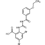CAS 登录号：531546-02-8， 3,5-二溴-2-{[(3-乙氧基苯甲酰基)硫代氨基甲酰]氨基}苯甲酸