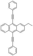 CAS 登录号：53158-83-1， 9,10-二(苯基乙炔基)-2-乙基蒽