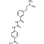 CAS 登录号：532387-58-9， 4-{[(3-异丁氧基苯甲酰基)硫代氨基甲酰]氨基}苯甲酸