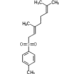 CAS 登录号：53254-60-7， 1-{[(2E)-3,7-二甲基-2,6-辛二烯-1-基]磺酰基}-4-甲基苯