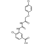 CAS 登录号：532945-79-2， 4-氯-3-({[(4-氯苯氧基)乙酰基]硫代氨基甲酰}氨基)苯甲酸