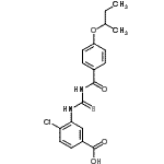 CAS 登录号：532949-67-0， 3-{[(4-仲-丁氧基苯甲酰基)硫代氨基甲酰]氨基}-4-氯苯甲酸