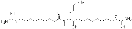 CAS 登录号：534-76-9， N-[1-(3-氨基丙基)-10-胍基-2-羟基癸基]-9-胍基壬酰胺