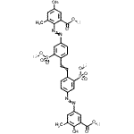 CAS#: 53523-90-3, Tetralithium 5-{[4-(2-{4-[(2-Carboxylato-4-Hydroxy-6-Methylphenyl)Diazenyl]-2-Sulfonatophenyl}Vinyl)-3-Sulfonatophenyl]Diazenyl}-2-Hydroxy-3-Methylbenzoate
