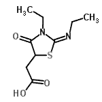 CAS#: 535940-85-3, [(2E)-3-Ethyl-2-(Ethylimino)-4-Oxo-1,3-Thiazolidin-5-Yl]Acetic Acid