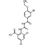 CAS 登录号：535946-08-8， 2-{[(3-溴-4-乙氧基苯甲酰基)硫代氨基甲酰]氨基}-3,5-二氯苯甲酸