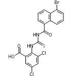 CAS 登录号：535946-48-6， 2-{[(5-溴-1-萘甲酰)硫代氨基甲酰]氨基}-3,5-二氯苯甲酸