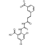 CAS 登录号：535957-34-7， 3,5-二氯-2-({[3-(3-硝基苯基)丙烯酰]硫代氨基甲酰}氨基)苯甲酸