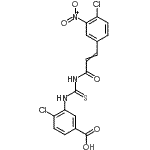CAS 登录号：535963-92-9， 4-氯-3-({[3-(4-氯-3-硝基苯基)丙烯酰]硫代氨基甲酰}氨基)苯甲酸
