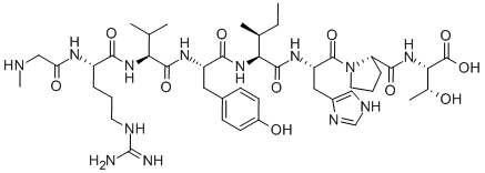 CAS 登录号:53632-49-8, (肌氨酰1,苏氨酰8)-血管紧张素 II