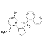 CAS 登录号：537678-21-0， 2-(5-溴-2-甲氧基苯基)-3-(1-萘磺酰基)-1,3-噻唑烷