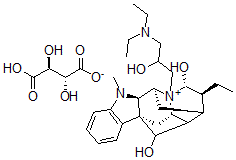 CAS 登录号：53862-81-0， 4-(3'-二乙基氨基-2'-羟基丙基)阿义马林酒石酸氢盐