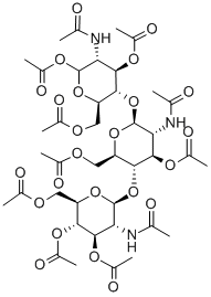 CAS#: 53942-45-3, O-3,4,6-Tri-O-Acetyl-2-(Acetylamino)-2-Deoxy-beta-D-Glucopyranosyl-(1-4)-O-3,6-Di-O-Acetyl-2-(Acetylamino)-2-Deoxy-beta-D-Glucopyranosyl-(1-4)-2-(Acetylamino)-2-Deoxy-1,3,6-Triacetate-alpha-D-Glucopyranose