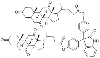 CAS#: 54063-34-2, [4-[3-[4-[4-(10,13-Dimethyl-3,7,12-Trioxo-1,2,4,5,6,8,9,11,14,15,16,17-Dodecahydrocyclopenta[a]Phenanthren-17-Yl)Pentanoyloxy]Phenyl]-2-Oxo-1H-Indol-3-Yl]Phenyl] 4-(10,13-Dimethyl-3,7,12-Trioxo-1,2,4,5,6,8,9,11,14,15,16,17-Dodecahydrocyclopenta[a]Phenanthren-17-Yl)Pentanoate