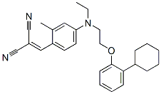 CAS#: 54079-60-6, [[4-[[2-(2-Cyclohexylphenoxy)Ethyl]Ethylamino]-2-Methylphenyl]Methylene]Malononitrile
