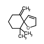 CAS 登录号：54345-69-6， 6,6-二甲基-10-亚甲基-1-氧杂螺[4.5]癸-3-烯