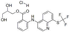CAS 登录号：54494-56-3， 2,3-二羟基丙基 2-[[8-[(三氟甲基)硫代]-4-喹啉基]氨基]苯甲酸酯盐酸盐