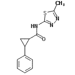 CAS 登录号：545350-17-2， N-(5-甲基-1,3,4-噻二唑-2-基)-2-苯基环丙烷甲酰胺