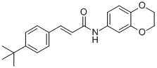 CAS 登录号：545395-94-6， (2E)-N-(2,3-二氢-1,4-苯并二氧杂环己-6-基)-3-[4-叔丁基苯基]-2-丙烯酰胺