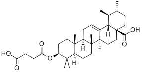 CAS 登录号：54717-85-0， 3-(3-羧基-1-氧代丙氧基)-,(3B)-乌苏-12-烯-28-酸
