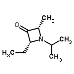 CAS 登录号：547753-53-7， (2R,4S)-2-乙基-1-异丙基-4-甲基-3-氮杂环丁酮