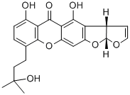 CAS 登录号：55256-57-0， (3aS-顺式)-3a,12a-二氢-4,6-二羟基-9-(3-羟基-3-甲基丁基)-5H-呋喃并(3',2':4,5)呋喃并(3,2-b)氧杂蒽-5-酮