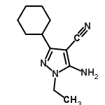CAS 登录号：553672-26-7， 5-氨基-3-环己基-1-乙基-1H-吡唑-4-甲腈