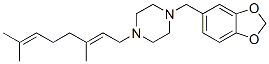 CAS 登录号：55436-44-7， 1-[(2E)-3,7-二甲基-2,6-辛二烯基]-4-[(1,3-苯并二氧戊环-5-基)甲基]哌嗪