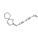 CAS 登录号：554427-87-1， (2Z)-2-(2,4-己二炔-1-亚基)-1-氧杂螺[4.4]壬-3-烯