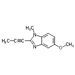 CAS 登录号：55476-12-5， 5-甲氧基-1-甲基-2-(1-丙炔-1-基)-1H-苯并咪唑