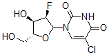 CAS 登录号：55612-15-2， 5-氯-1-(2'-氟-2'-脱氧呋喃核糖基)尿嘧啶