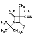 CAS#: 55712-07-7, 2-Methoxy-1,3-Bis(2-Methyl-2-Propanyl)-4-Oxo-3-Azetidinecarbonitrile