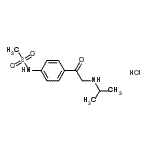 CAS 登录号：5576-49-8， N-[4-(N-异丙基甘氨酰)苯基]甲烷磺酰胺盐酸盐(1:1)