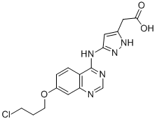 CAS 登录号：557770-91-9， [5-[7-(3-氯丙氧基)喹唑啉-4-基氨基]吡唑-3-基]乙酸