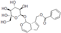 CAS 登录号：55785-60-9， (1S)-7-[(苯甲酰氧基)甲基]-1,4aalpha,5,7aalpha-四氢-5alpha-羟基环戊二烯并[c]吡喃-1-基beta-D-吡喃葡萄糖苷