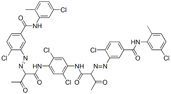 CAS#: 5580-58-5, 3,3'-[(2,5-Dichloro-p-Phenylene)Bis[Imino(1-Acetyl-2-Oxoethylene)Azo]]Bis[4-Chloro-N-(5-Chloro-o-Tolyl)Benzamide]