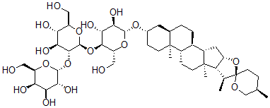 CAS#: 55826-88-5, [(25S)-5beta-Spirostan-3beta-Yl]4-O-(2-O-alpha-D-Galactopyranosyl-beta-D-Glucopyranosyl)-beta-D-Glucopyranoside
