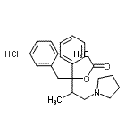 CAS#: 5591-44-6, 3-Methyl-1,2-Diphenyl-4-(1-Pyrrolidinyl)-2-Butanyl Acetate Hydrochloride (1:1)