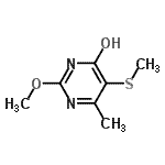 CAS#: 55996-10-6, 2-Methoxy-6-Methyl-5-(Methylsulfanyl)-4(1H)-Pyrimidinone