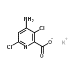 CAS 登录号：566191-87-5， 钾4-氨基-3,6-二氯-2-吡啶羧酸酯