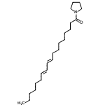 CAS 登录号：56666-45-6， (9E,11E)-1-(1-吡咯烷基)-9,11-十八碳二烯-1-酮