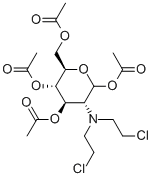 CAS 登录号：56879-48-2， 2-脱氧-2-(二-2-氯乙基)氨基-1,3,4,6-四乙酰氧基-D-吡喃葡萄糖