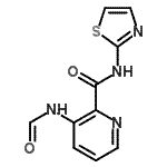 CAS 登录号：569687-85-0， 3-甲酰氨基-N-(1,3-噻唑-2-基)-2-吡啶甲酰胺
