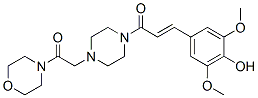 CAS#: 57061-76-4, 4-[[4-[3-(4-Hydroxy-3,5-Dimethoxyphenyl)-1-Oxo-2-Propenyl]Piperazino]Acetyl]Morpholine