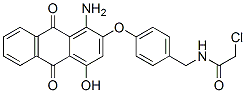 CAS 登录号：57232-98-1， N-[[4-[(1-氨基-9,10-二氢-4-羟基-9,10-二氧代-2-蒽基)氧基]苯基]甲基]-2-氯乙酰胺