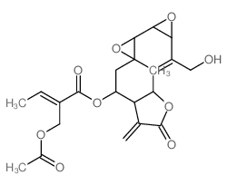 CAS#: 57498-88-1, (Z)-2-Acetoxymethyl-2-Butenoic Acid [(1aR,1bS,2aS,3Z,4aR,7aR,8R,9aR)-1a,1b,2a,4a,6,7,7a,8,9,9alpha-Decahydro-3-Hydroxymethyl-9alpha-Methyl-7-Methylene-6-Oxobisoxireno[5,6:7,8]Cyclodeca[1,2-b]Furan-8-Yl] Ester
